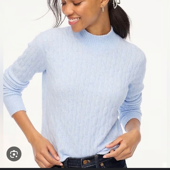 J Crew Cable Knit Mockneck Sweater - Size Small - Picture 1 of 9